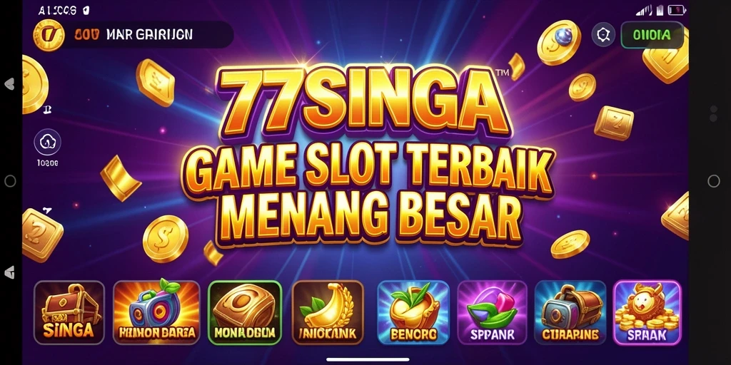 Tampilan menarik dari gameplay Slot 77SINGA yang penuh semangat.