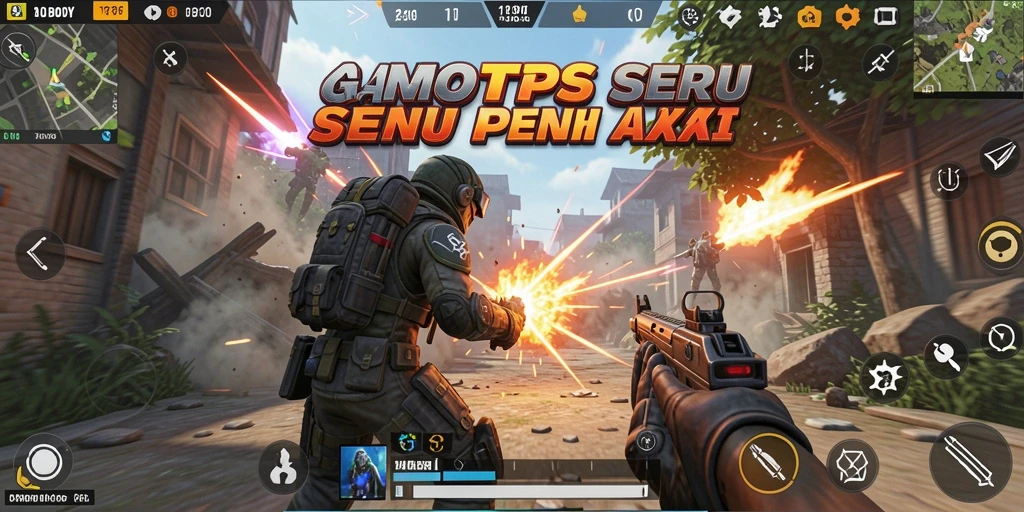 Tampilan menegangkan dari gameplay ANOBOY dalam mode TPS.