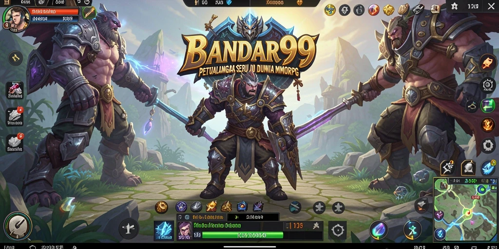 Screenshot BANDAR99 menampilkan aksi seru dalam pertempuran MMORPG.