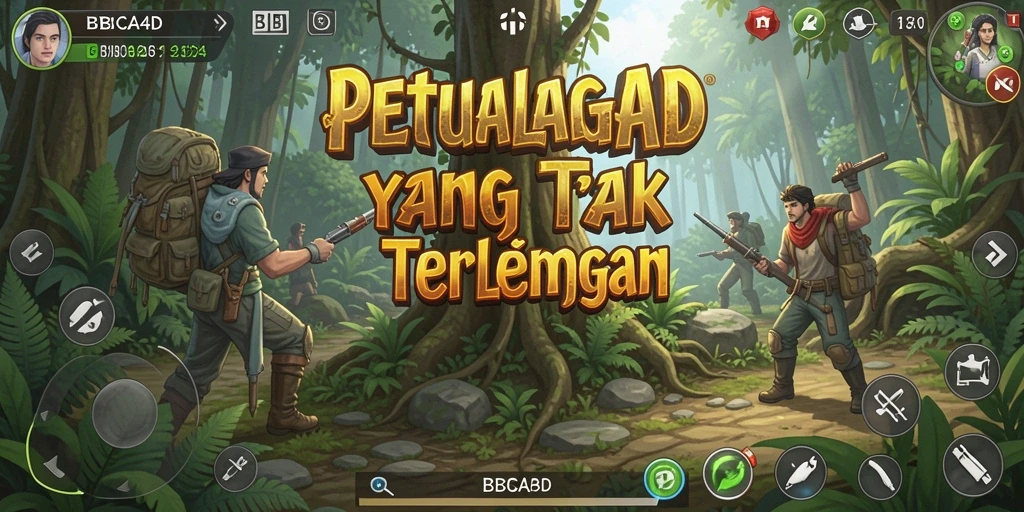 Screenshot gameplay BBCA4D menampilkan petualangan yang penuh aksi.