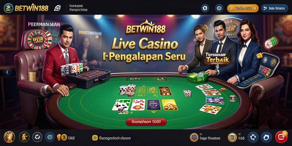 Tampilan screenshot utama BETWIN188 menampilkan gameplay Live Casino yang mendebarkan.