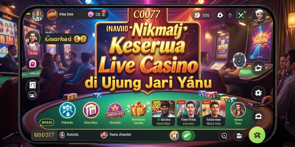 Screenshot mendetail gameplay C0077 di Live Casino.