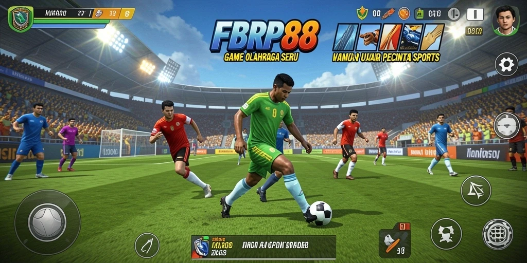Tampilan gameplay FBRP88 yang menampilkan aksi olahraga yang mendebarkan.