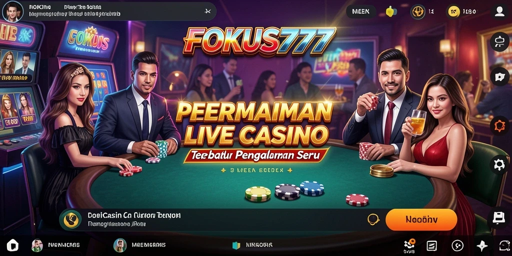 Screenshot gameplay <strong>FOKUS777</strong> yang menunjukkan aksi seru di Live Casino.