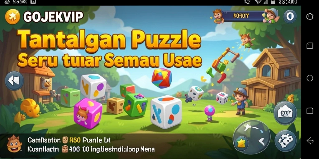Tampilan gameplay menarik dari GOJEKVIP saat menyusun puzzle.