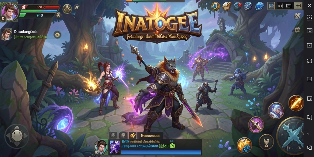 Screenshot gameplay INATOGEL menunjukkan aksi seru dalam dunia MMORPG.