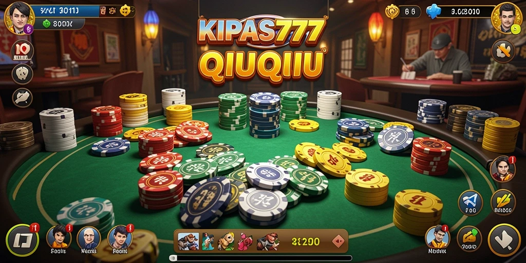 Tampilan gameplay seru di KIPAS777 dalam permainan QiuQiu.
