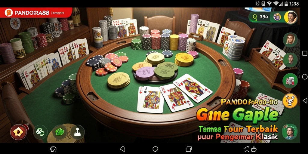 Tampilan gameplay PANDORA88 yang menegangkan di meja Gaple.