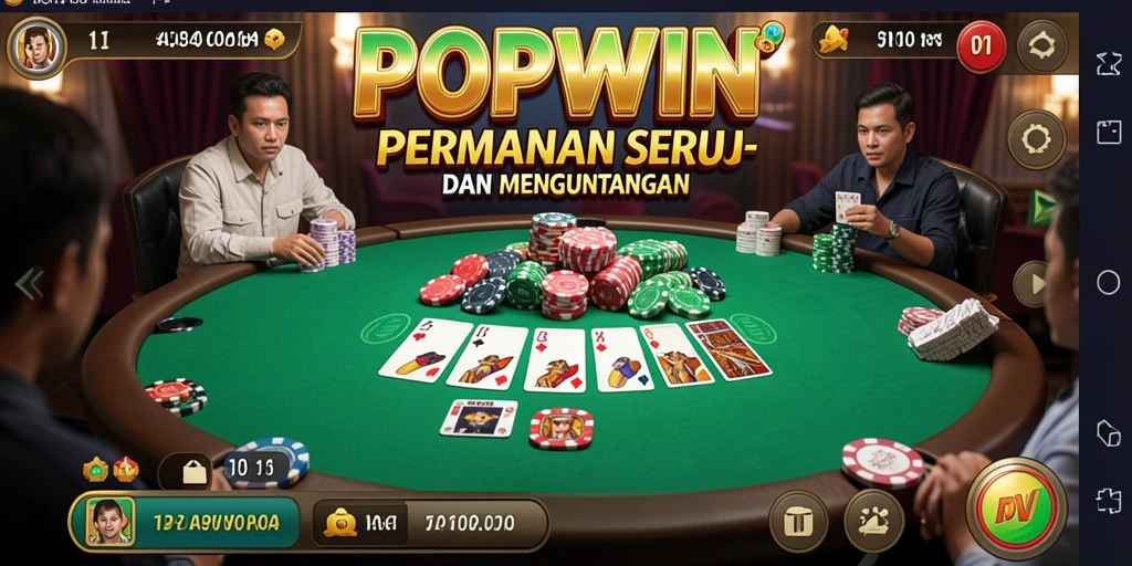 Tampilan screenshot gameplay Poker yang mendebarkan.