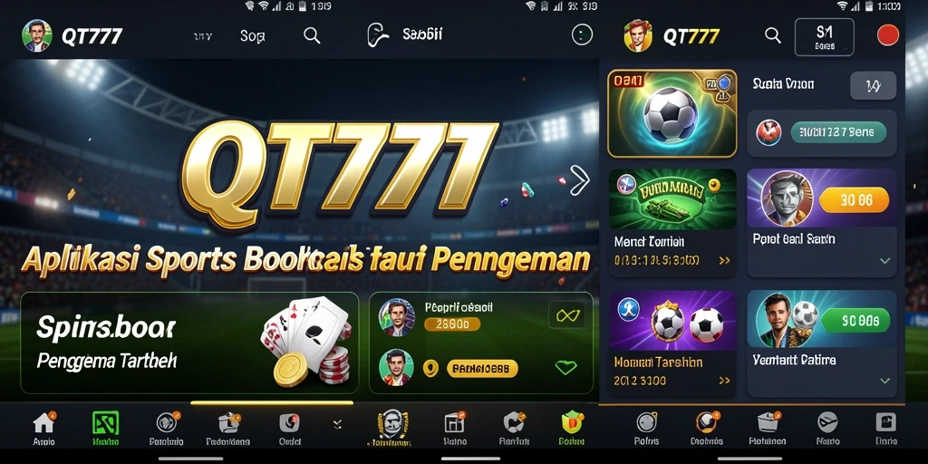 Tampilan gameplay Sportsbook yang menarik dari QT777.