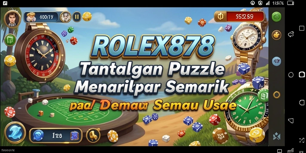 Screenshot gameplay <strong>ROLEX878</strong> menampilkan suasana seru bermain puzzle.
