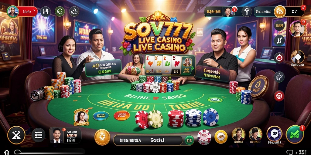 Tampilan menarik gameplay Live Casino di SOV777.