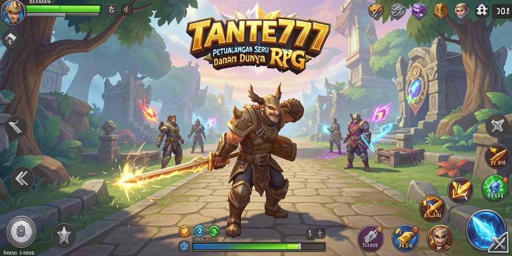 Tampilan gameplay TANTE777 yang menampilkan aksi pertempuran seru di dunia RPG.