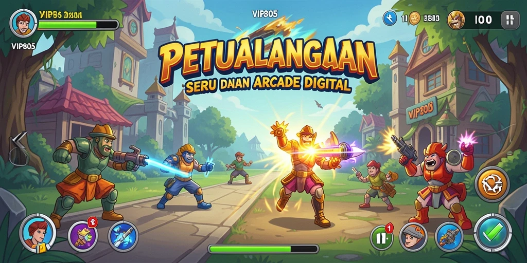Tampilan gameplay yang mengasyikkan dan penuh aksi di VIP805.